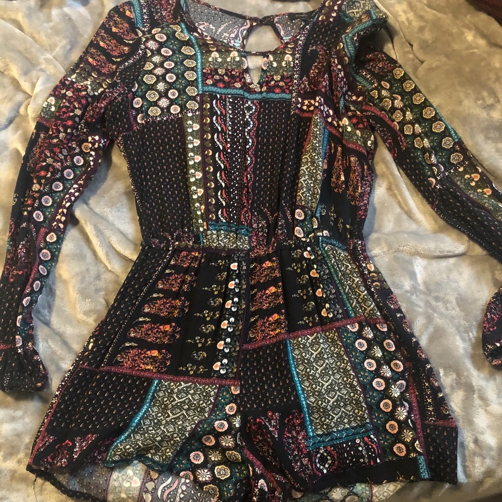 patterned romper